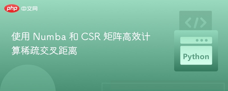 使用 Numba 和 CSR 矩阵高效计算稀疏交叉距离
