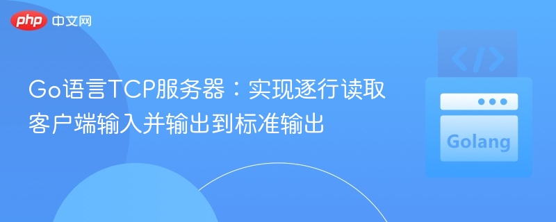 Go语言TCP服务器：实现逐行读取客户端输入并输出到标准输出

