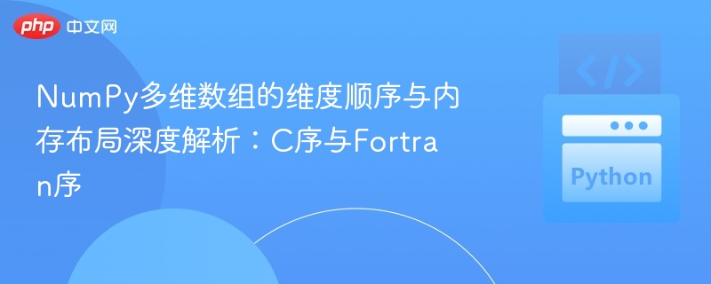 NumPy多维数组的维度顺序与内存布局深度解析:C序与Fortran序