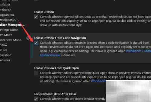VS Code代码导航预览设置