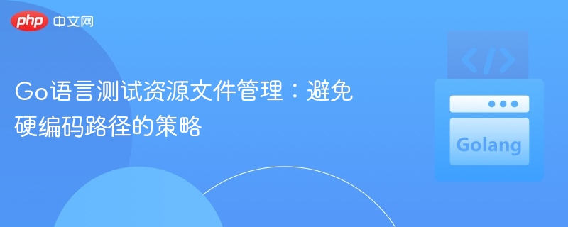Go语言测试资源文件管理：避免硬编码路径的策略

