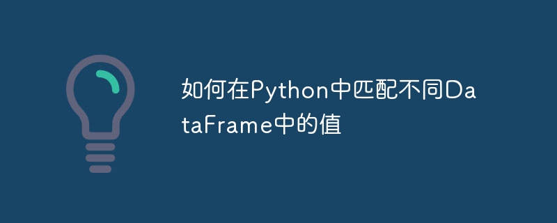 如何在Python中匹配不同DataFrame中的值
