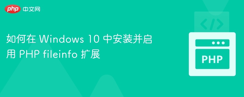 如何在 Windows 10 中安装并启用 PHP fileinfo 扩展
