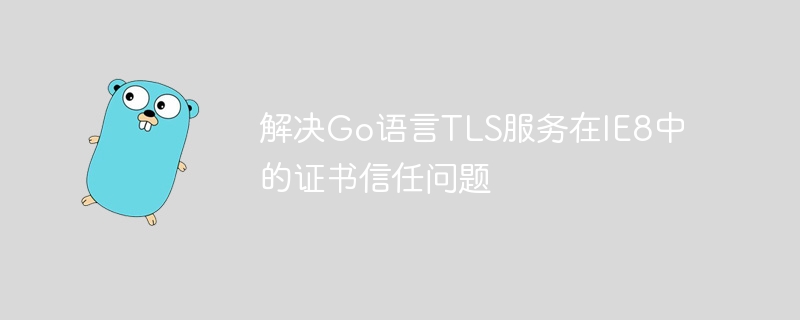 解决Go语言TLS服务在IE8中的证书信任问题
