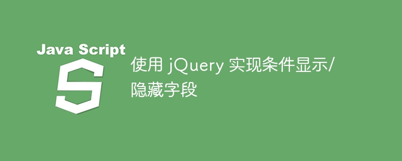 使用 jQuery 实现条件显示/隐藏字段