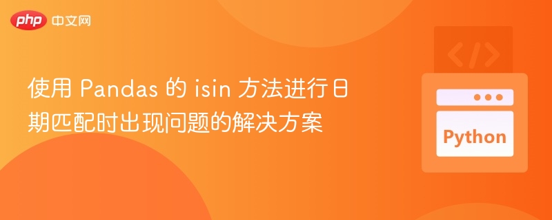 使用 Pandas 的 isin 方法进行日期匹配时出现问题的解决方案