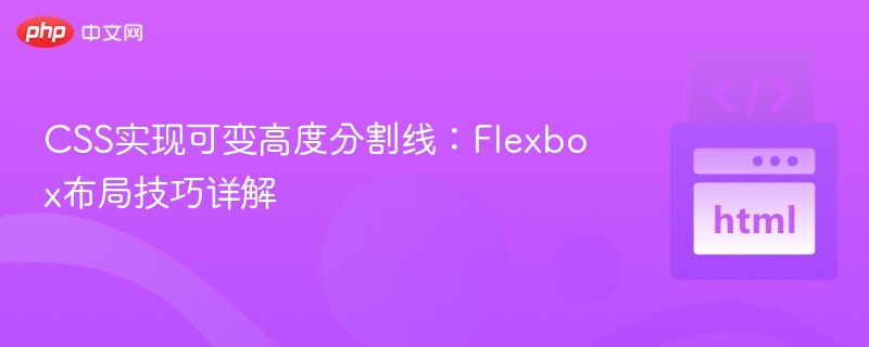 CSS实现可变高度分割线：Flexbox布局技巧详解
