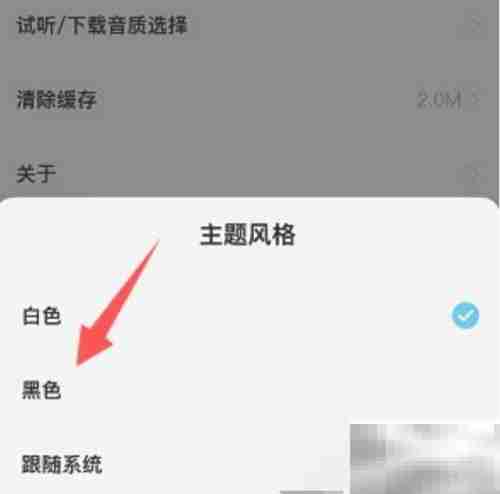 酷狗概念版开启黑色主题教程