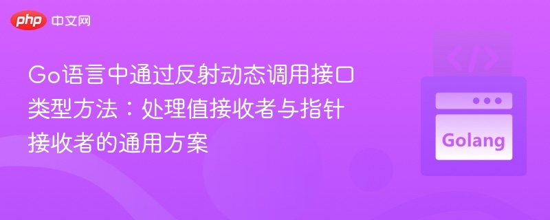 Go语言中通过反射动态调用接口类型方法：处理值接收者与指针接收者的通用方案

