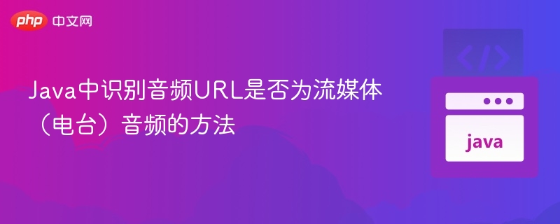 Java中识别音频URL是否为流媒体（电台）音频的方法
