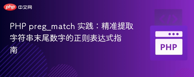 PHP preg_match 实践：精准提取字符串末尾数字的正则表达式指南
