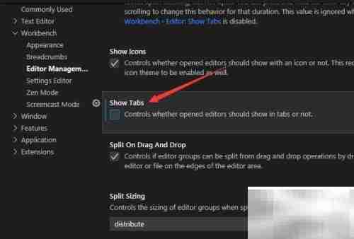 VS Code关闭标签页显示