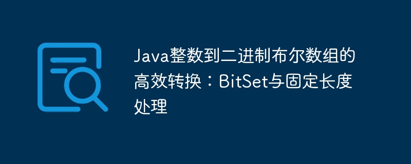Java整数到二进制布尔数组的高效转换:BitSet与固定长度处理