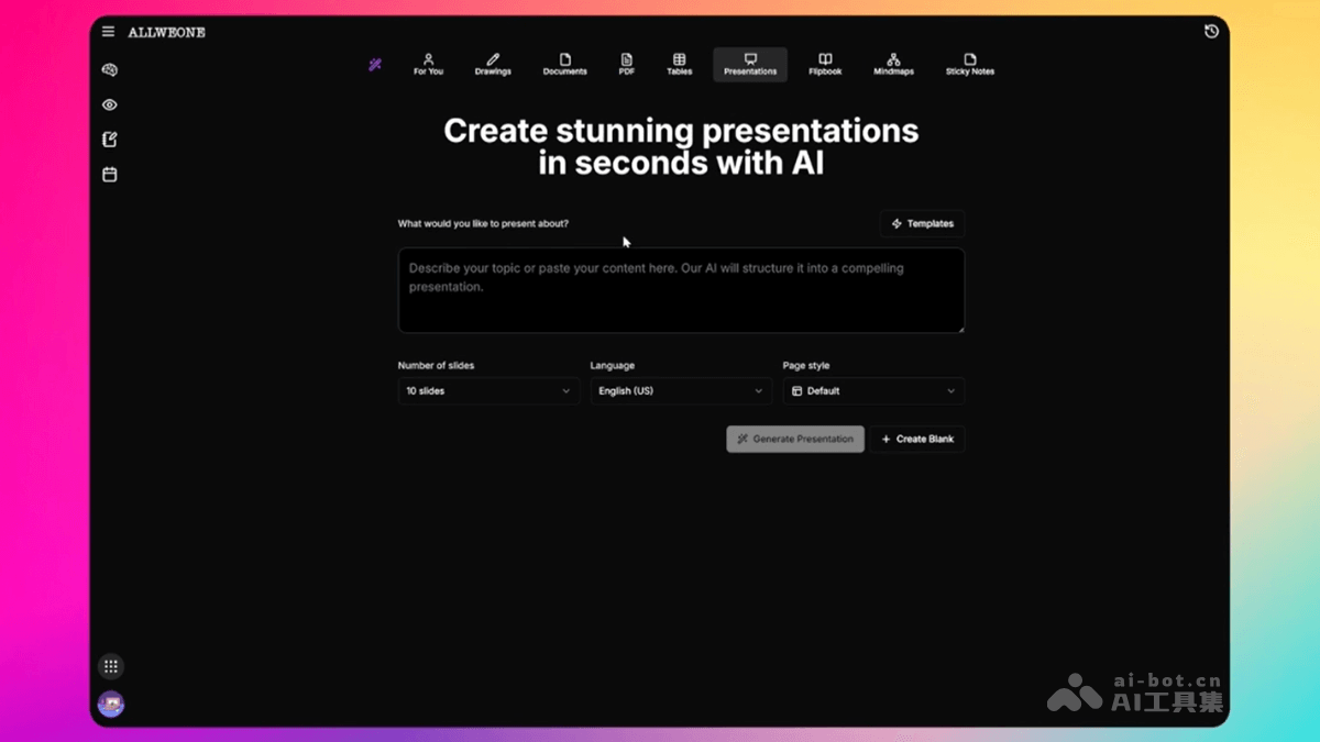 presentation-ai— 开源AI PPT生成工具，自动智能配图