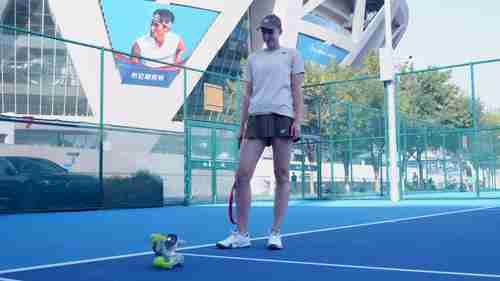 Loona宠物机器人“萌翻”2025中网球场