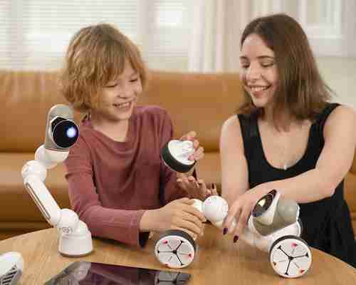 Loona宠物机器人“萌翻”2025中网球场