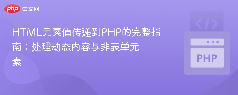 HTML元素值传递到PHP的完整指南：处理动态内容与非表单元素
