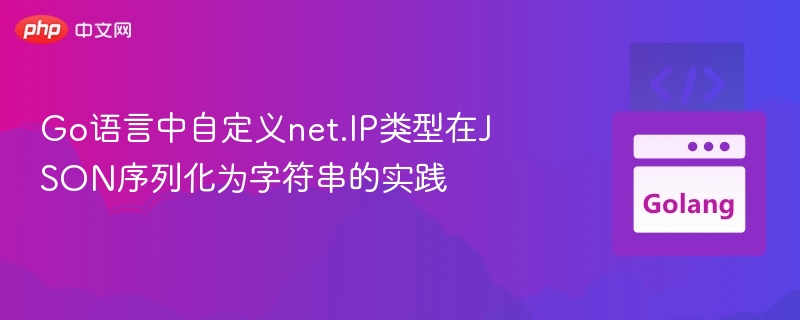 Go语言中自定义net.IP类型在JSON序列化为字符串的实践
