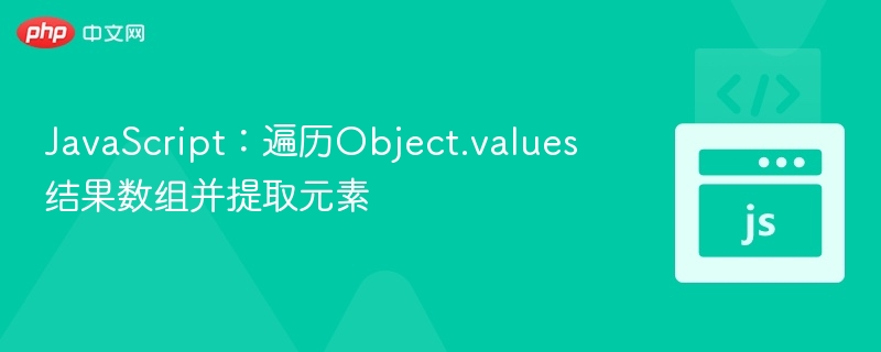 JavaScript:遍历Object.values结果数组并提取元素