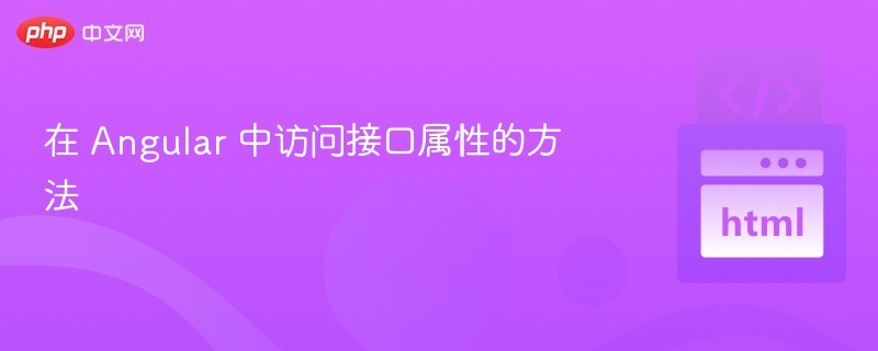 在 Angular 中访问接口属性的方法