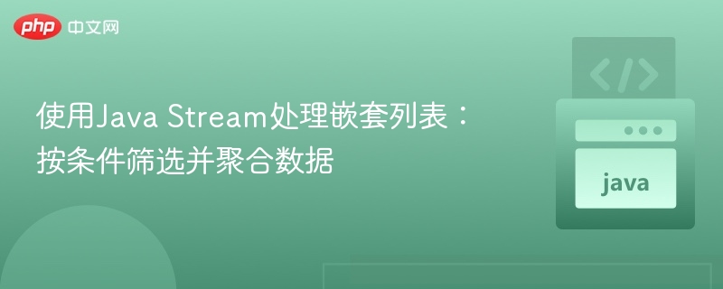 使用Java Stream处理嵌套列表：按条件筛选并聚合数据
