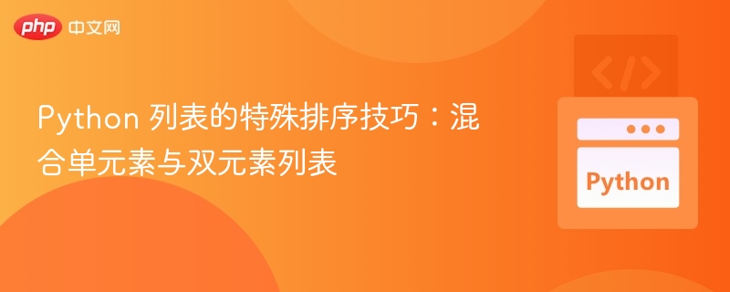 Python 列表的特殊排序技巧：混合单元素与双元素列表