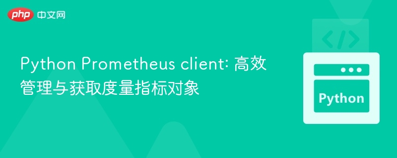 Python Prometheus client: 高效管理与获取度量指标对象
