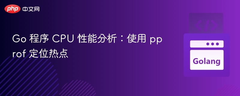 Go 程序 CPU 性能分析：使用 pprof 定位热点
