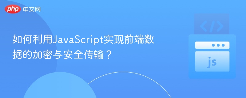 如何利用JavaScript实现前端数据的加密与安全传输？