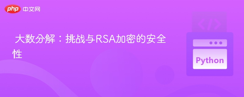 大数分解:挑战与RSA加密的安全性
