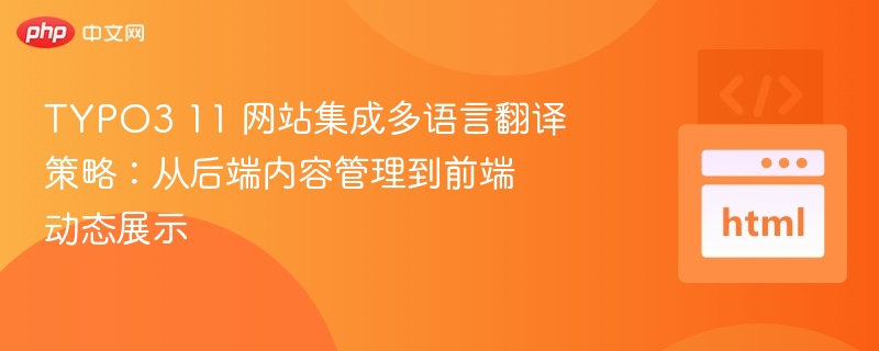 TYPO3 11 网站集成多语言翻译策略:从后端内容管理到前端动态展示