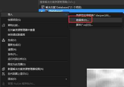 Visual Studio创建SQL数据库项目