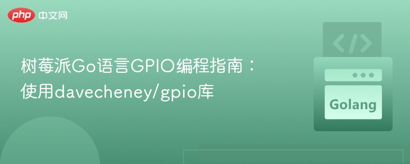 树莓派Go语言GPIO编程指南:使用davecheney/gpio库