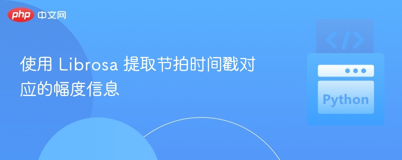 使用 Librosa 提取节拍时间戳对应的幅度信息