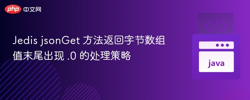 Jedis jsonGet 方法返回字节数组值末尾出现 .0 的处理策略
