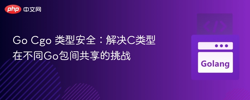 Go Cgo 类型安全：解决C类型在不同Go包间共享的挑战
