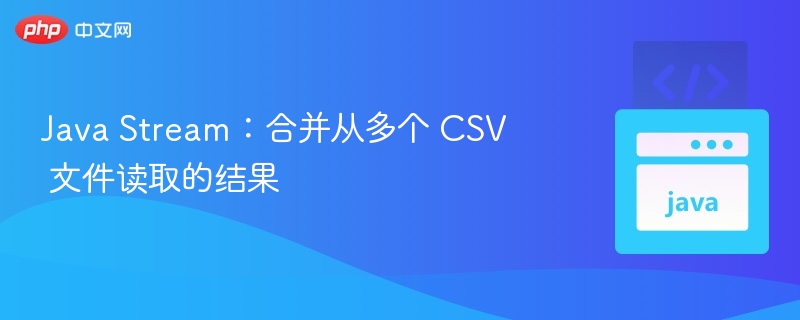 Java Stream：合并从多个 CSV 文件读取的结果
