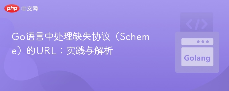 Go语言中处理缺失协议(Scheme)的URL:实践与解析