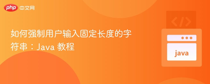 如何强制用户输入固定长度的字符串：Java 教程