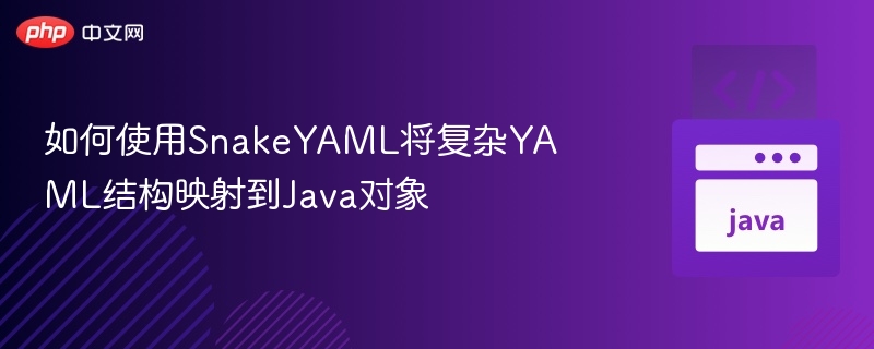 如何使用SnakeYAML将复杂YAML结构映射到Java对象