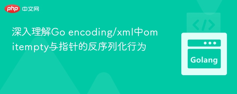 深入理解Go encoding/xml中omitempty与指针的反序列化行为

