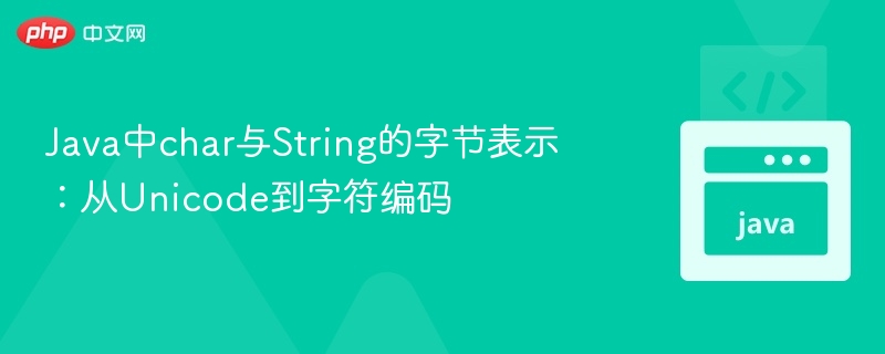 Java中char与String的字节表示:从Unicode到字符编码