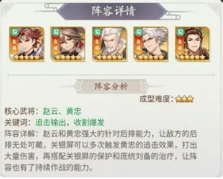 武将无双蜀汉群英阵容搭配推荐