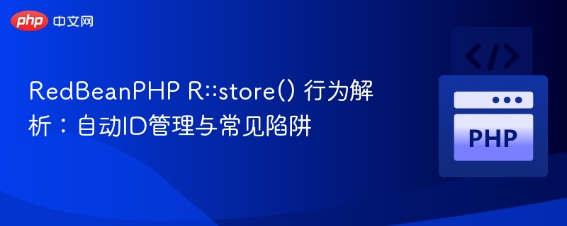 RedBeanPHP R::store() 行为解析:自动ID管理与常见陷阱