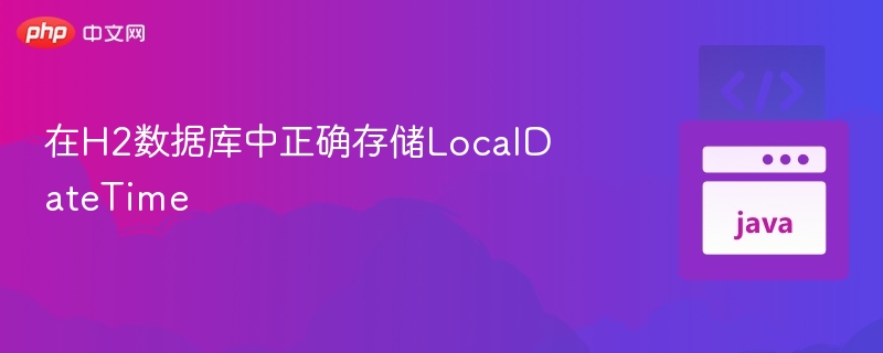 在H2数据库中正确存储LocalDateTime