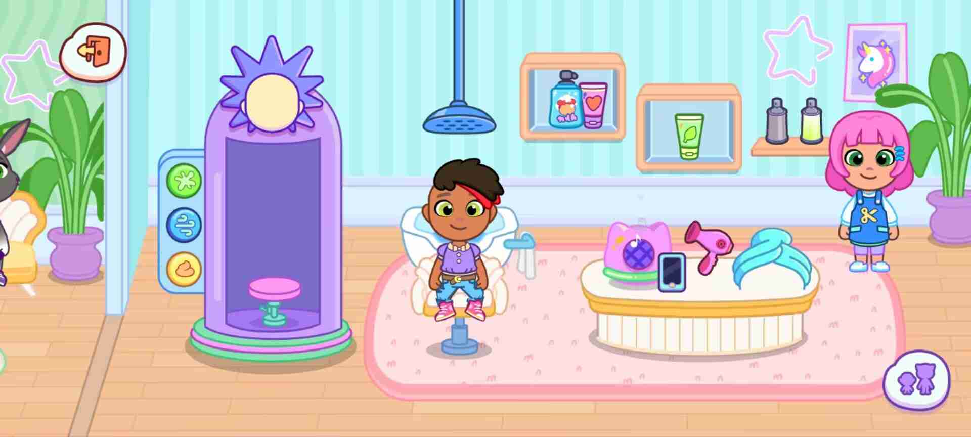 《汤姆猫小镇》发廊场景玩法