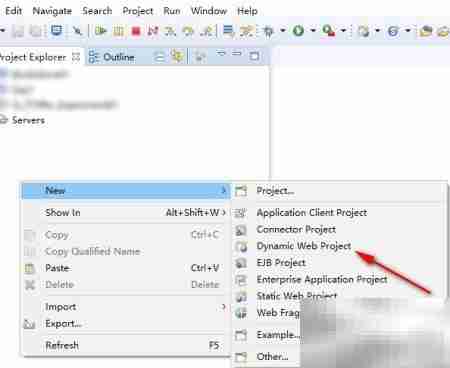 Eclipse自定义Web项目新建菜单