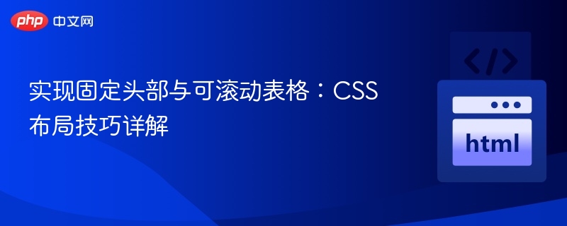 实现固定头部与可滚动表格：CSS布局技巧详解
