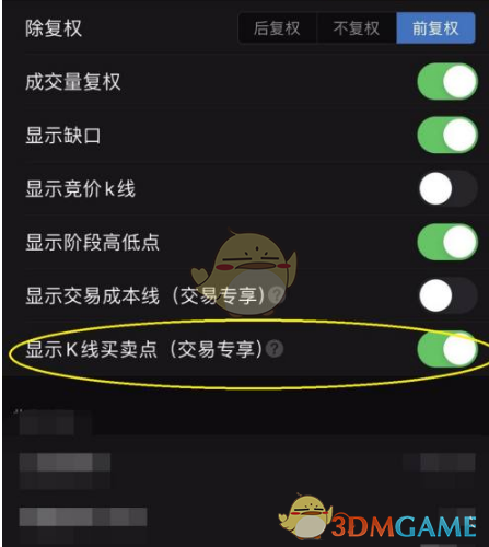 《东方财富》显示bs点方法