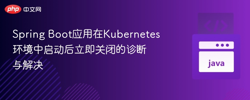 Spring Boot应用在Kubernetes环境中启动后立即关闭的诊断与解决
